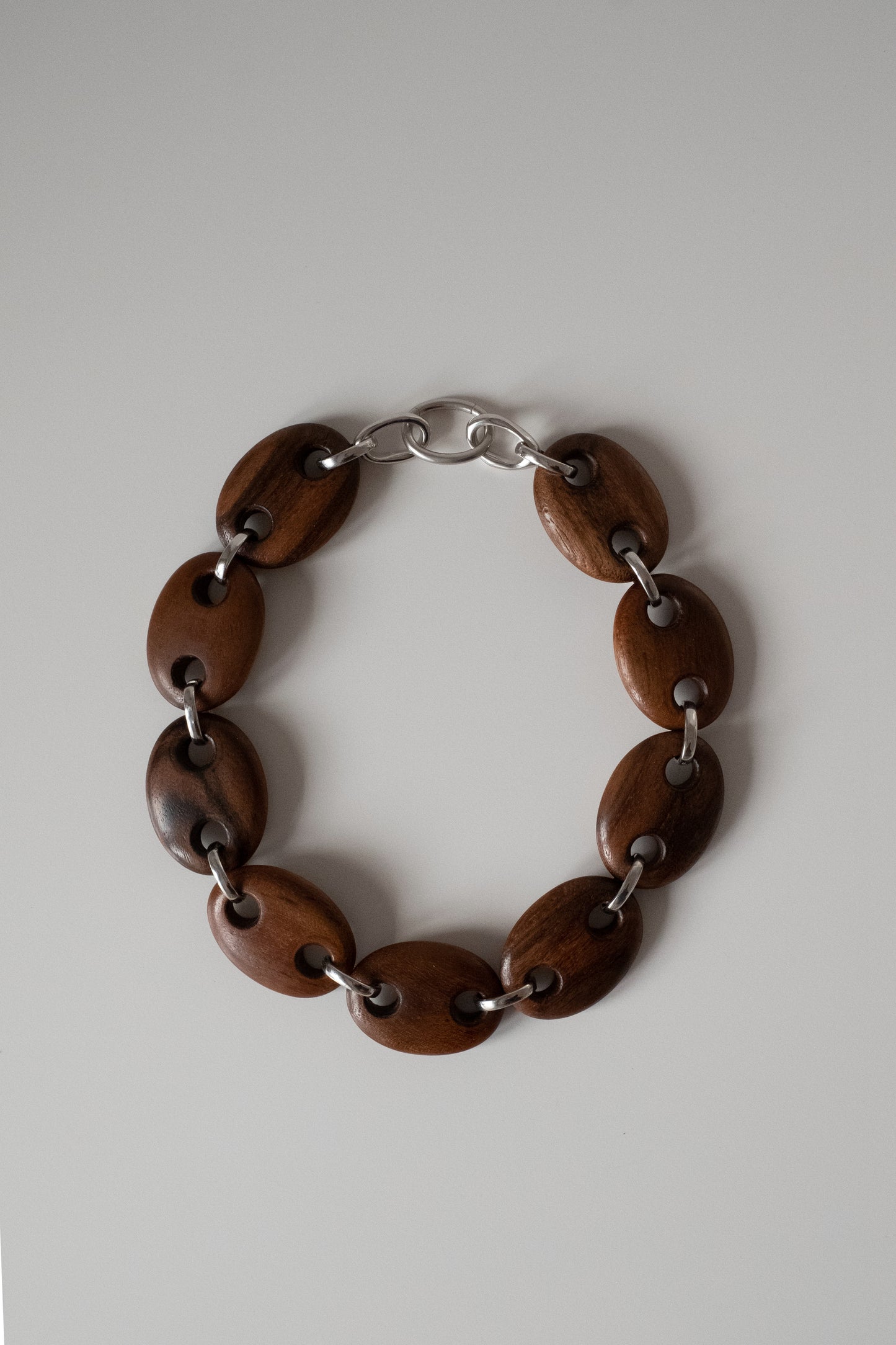 Oval Walnut Link Chain Necklace