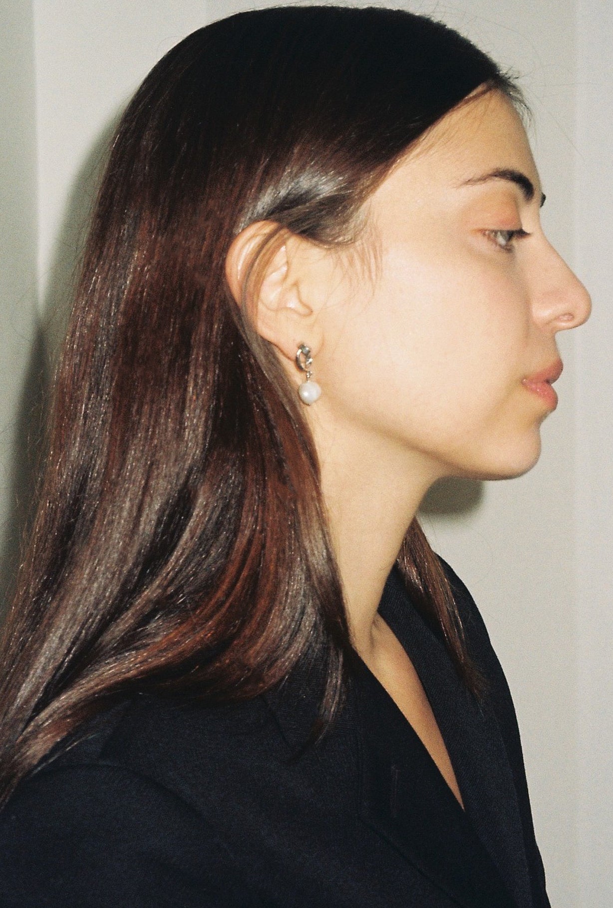 Mini Tendril Earrings w/Pearl