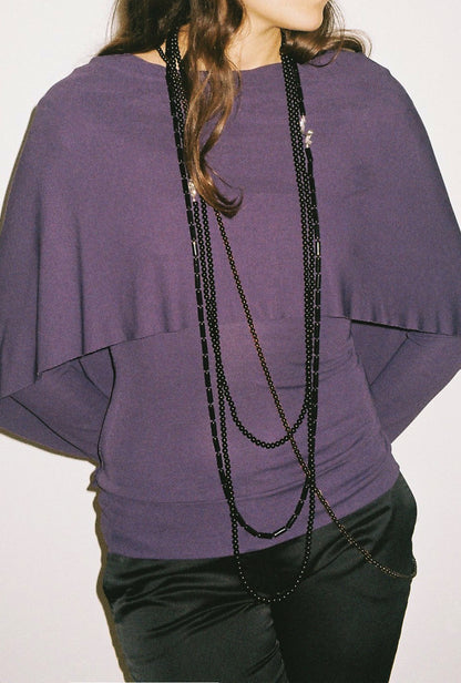 Extra Long Onyx Necklace