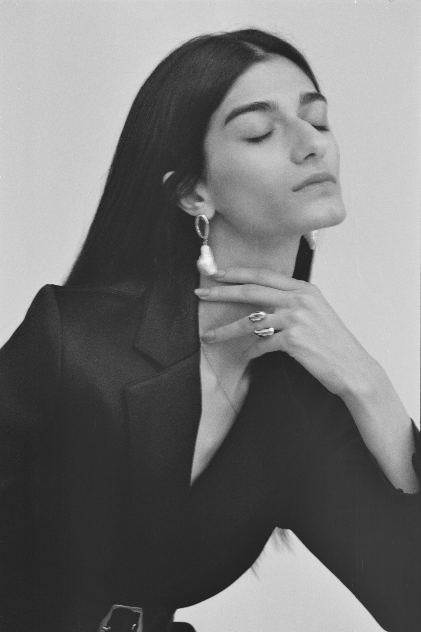 Drop Earrings with Baroque Pearl