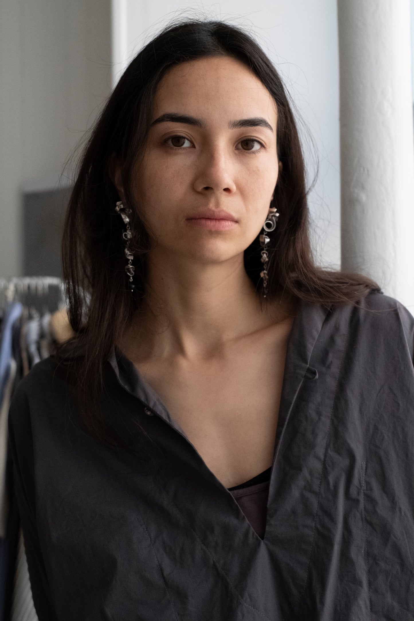 Tendril Earrings w/Onyx