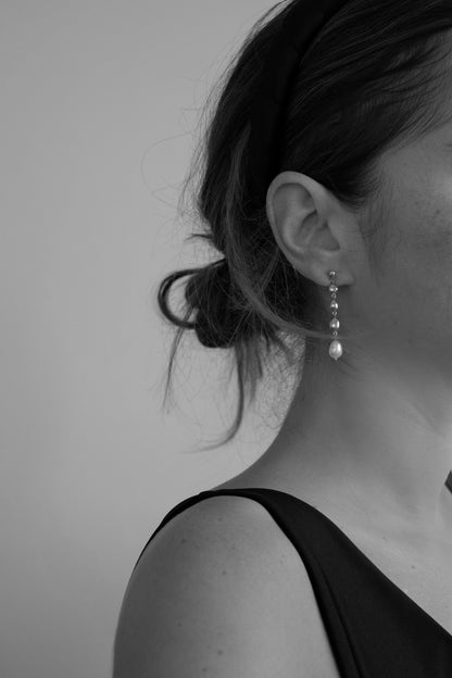 Egg Earrings w/Pearl