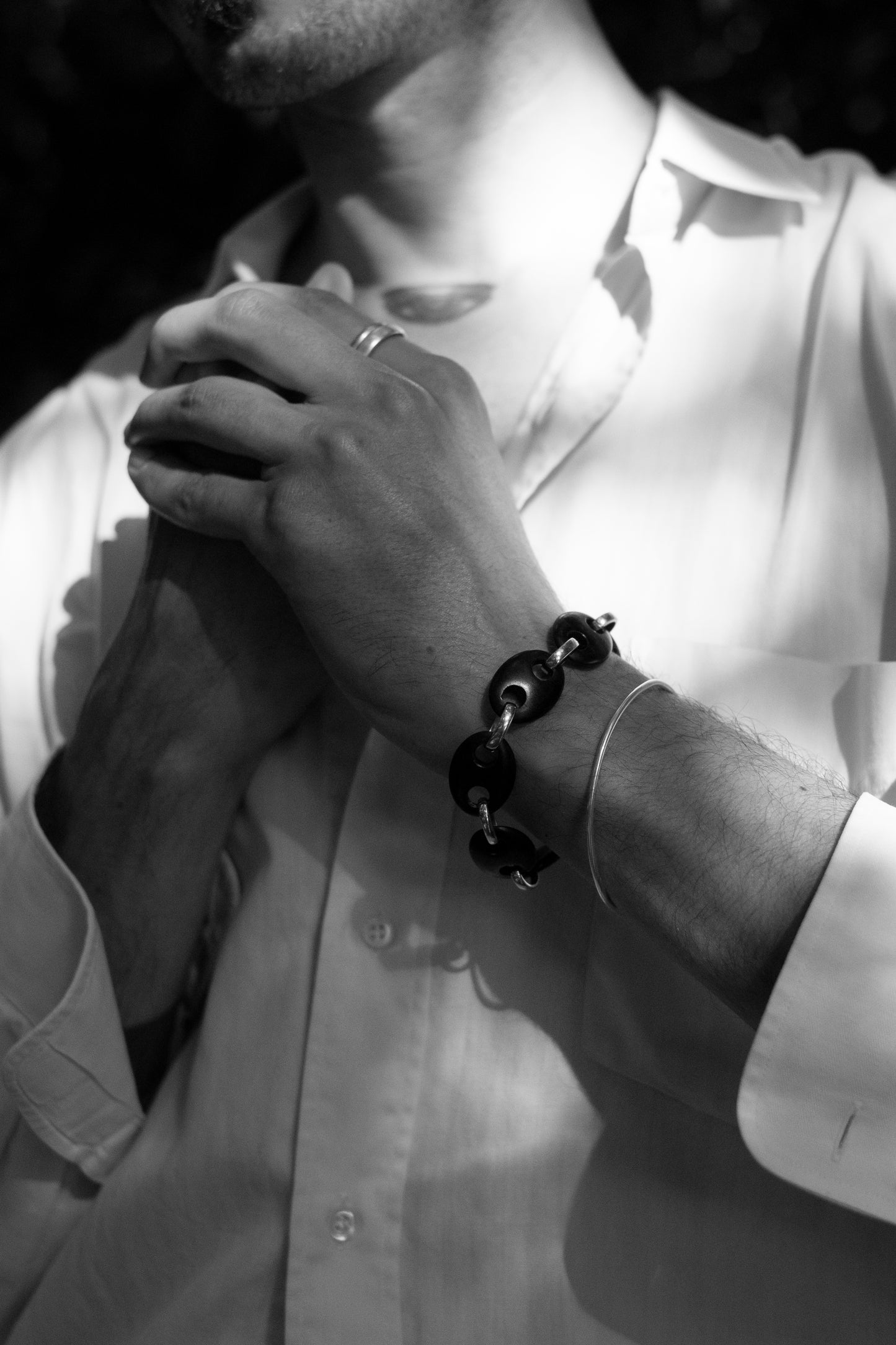 Ebony Link Chain Bracelet