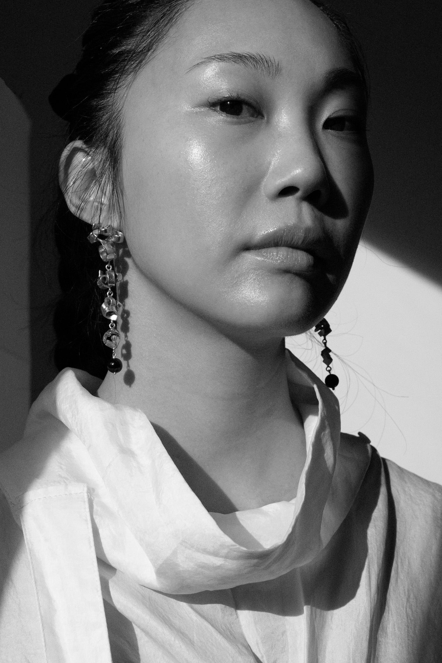 Tendril Earrings w/Onyx