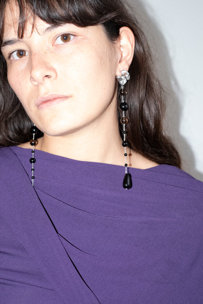 Tendril Mixed Onyx Earrings