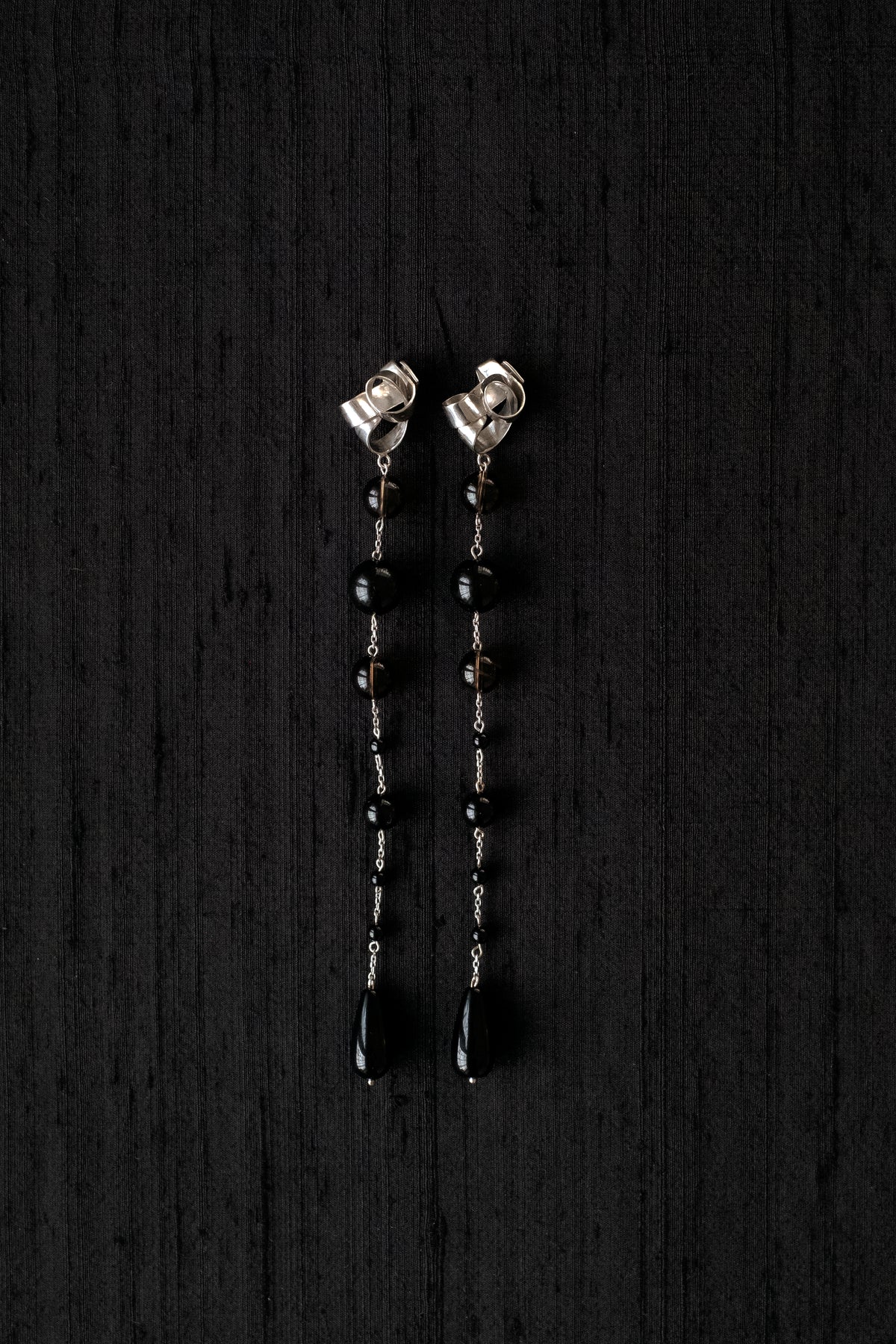 Tendril Mixed Onyx Earrings