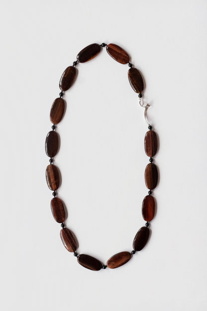 Large Oval Red Tiger Eye Necklace