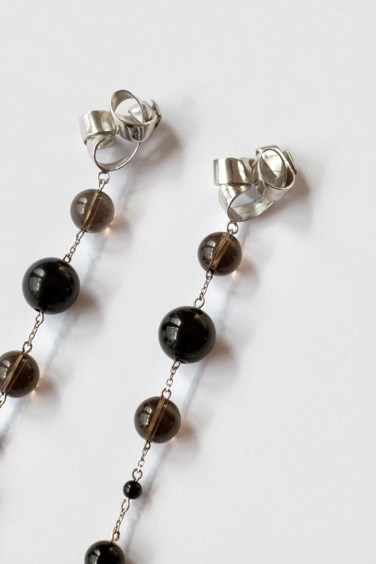 Tendril Mixed Onyx Earrings