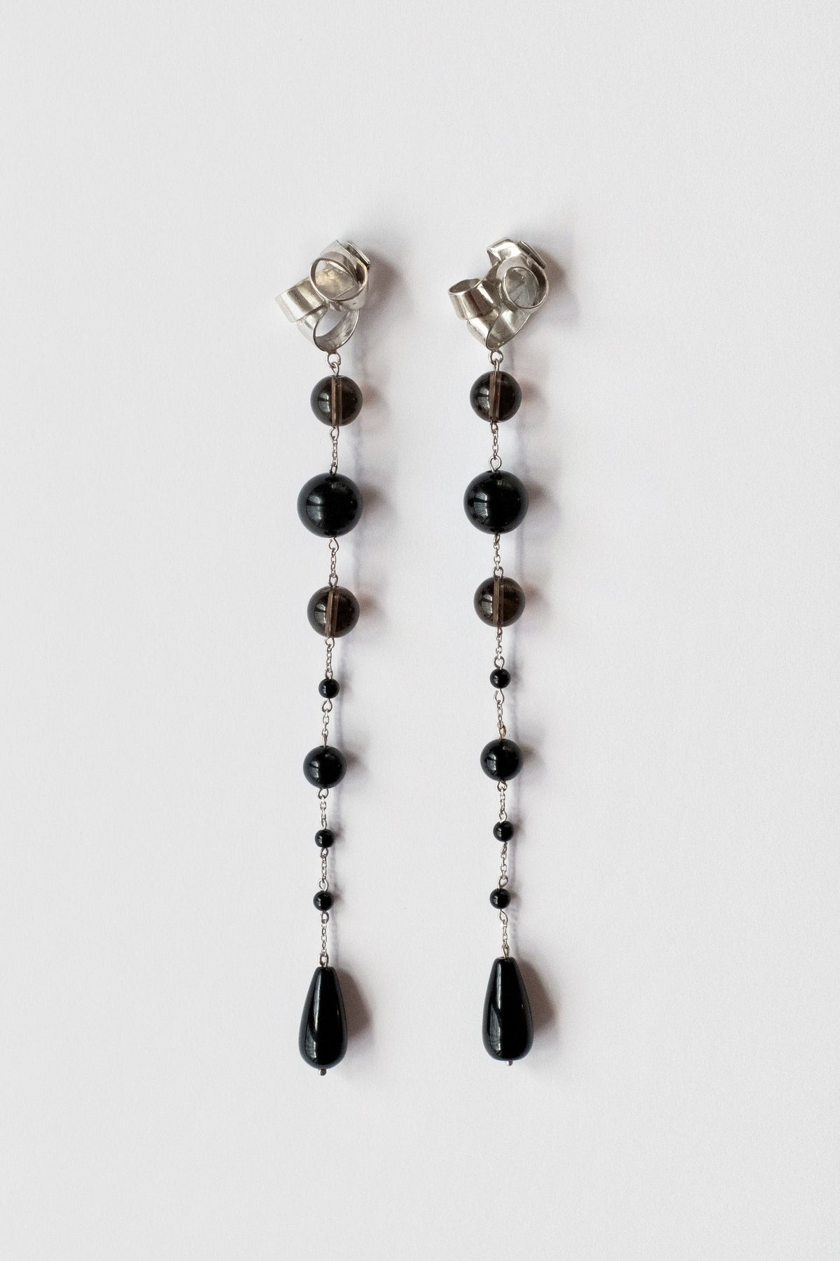 Tendril Mixed Onyx Earrings