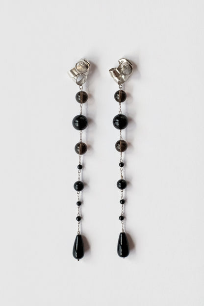 Tendril Mixed Onyx Earrings