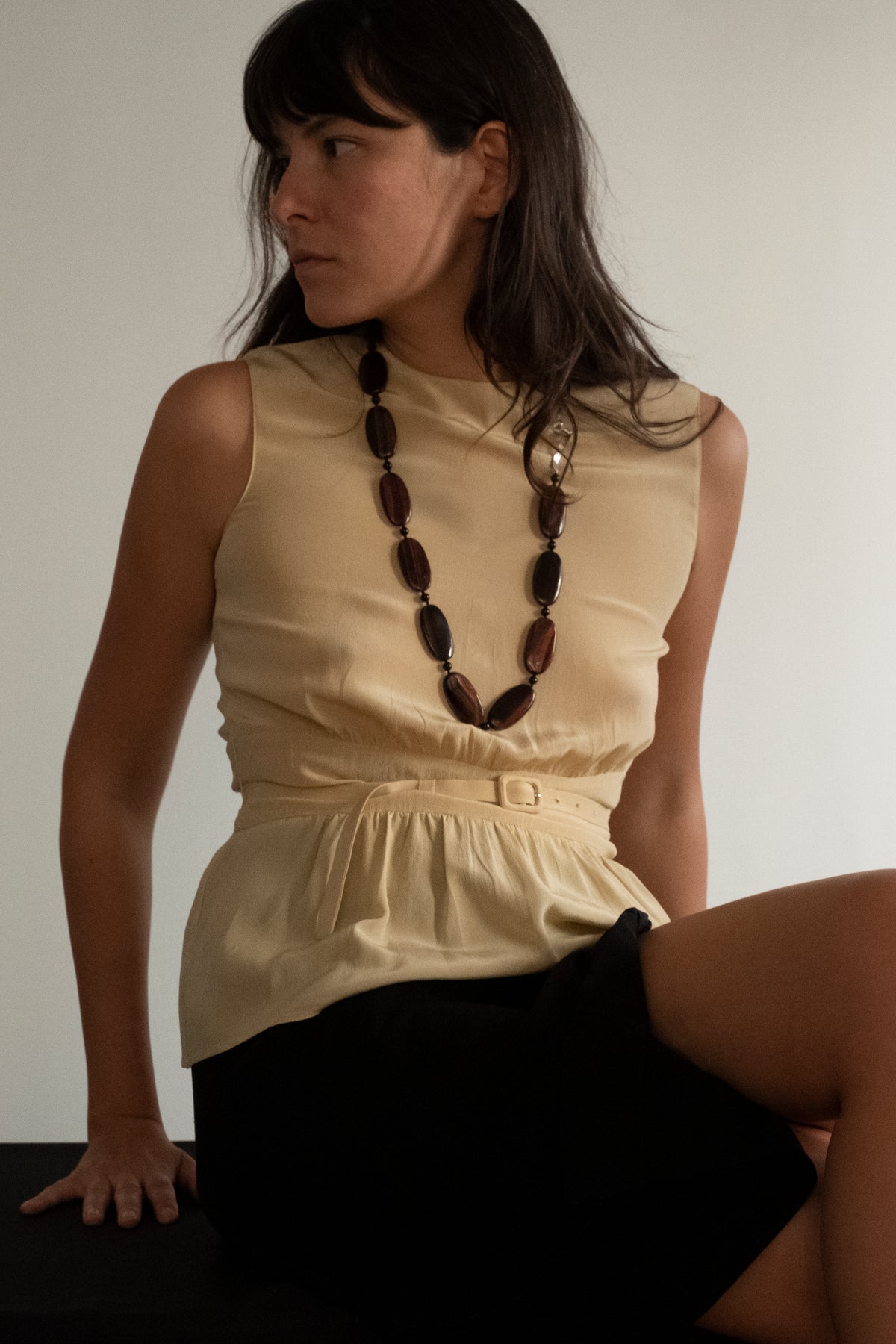 Large Oval Red Tiger Eye Necklace