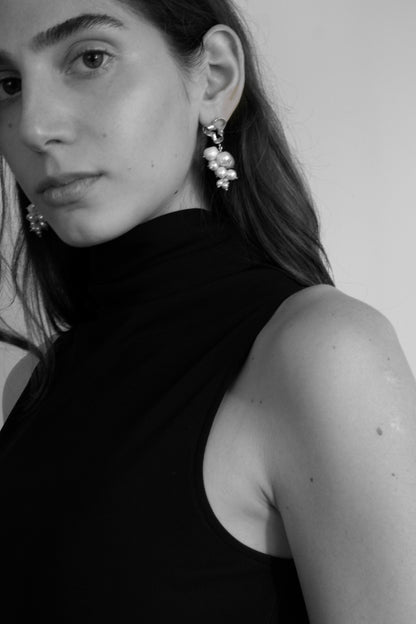 Vine Earrings w/ Pearl