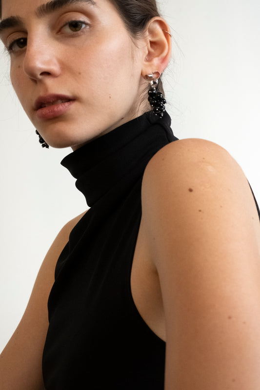 Vine Earrings w/ Onyx