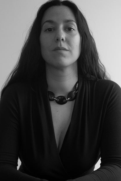 Oval Ebony Link Chain Necklace