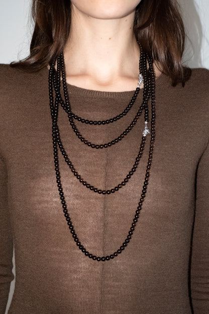 Extra Long Smoked Quartz Necklace