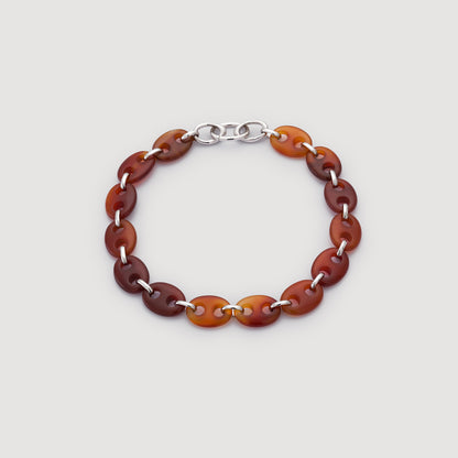 Carnelian Agate Link Necklace