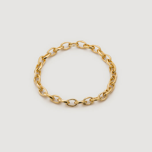 Oval Chain Necklace - Gold