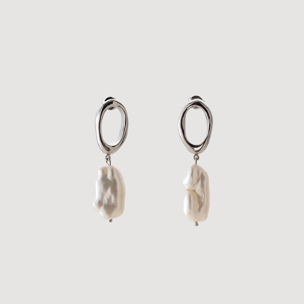 Mini Drop Earrings w/Baroque Pearl